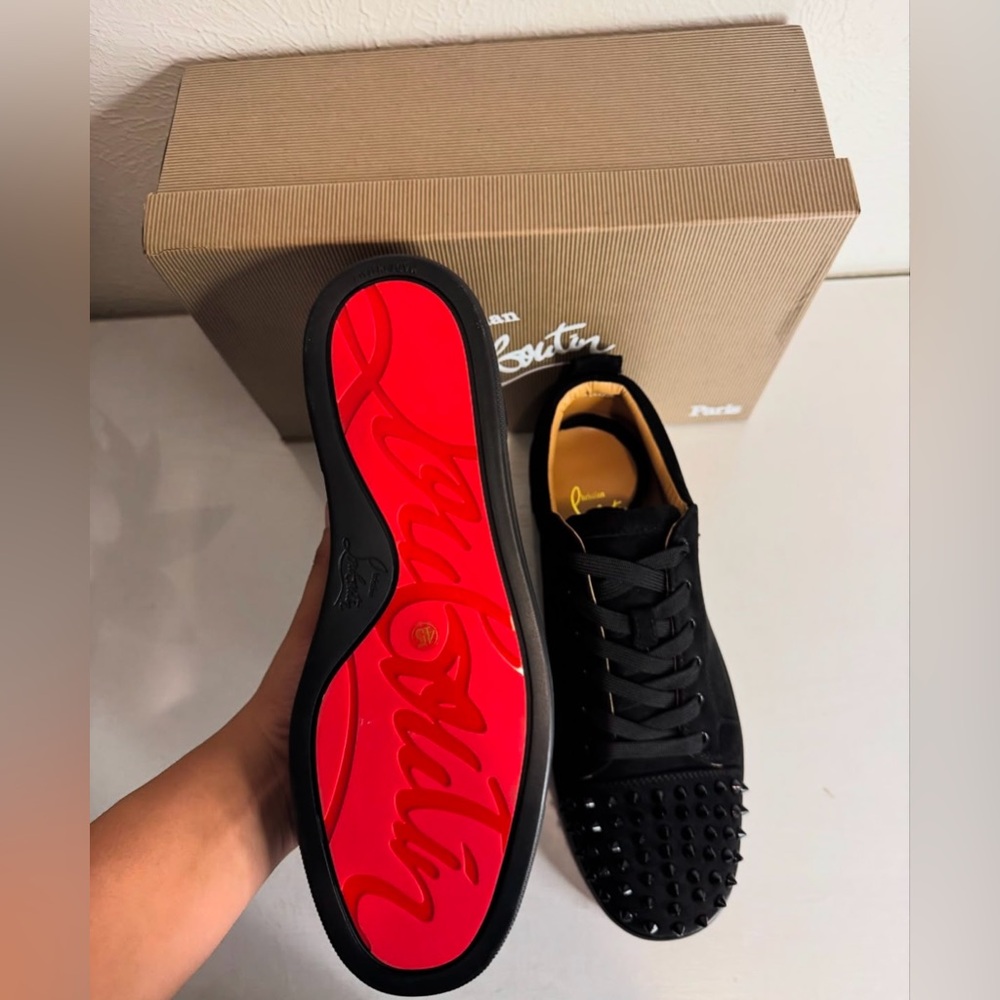 Christian Louboutin Black Spiked Sneakers